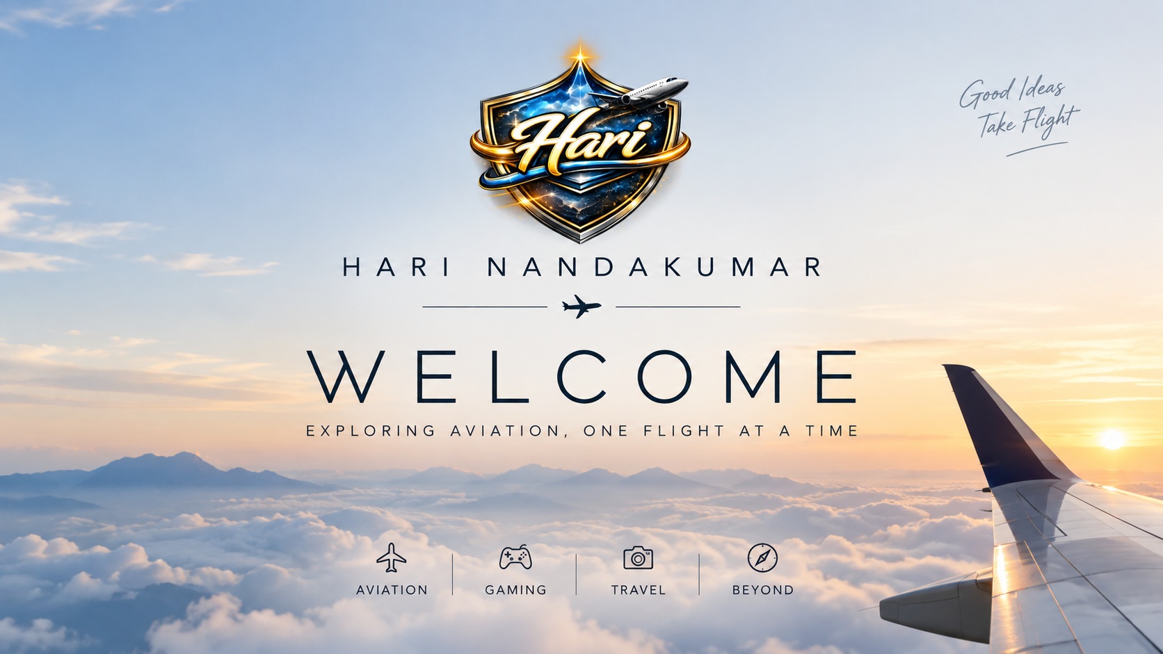 Hari Nandakumar accessories and lifestyle brand logo with premium blue and gold design